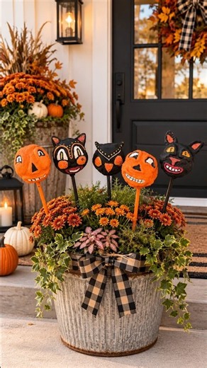 Vintage Halloween Paper Mâché Craft 👻 | Spooky DIY with Old-Fashioned Charm #fallcrafts