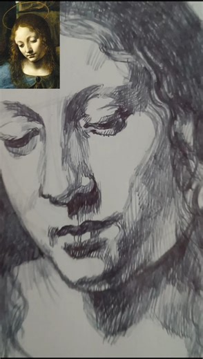 A drawing by Leonardo da Vinci with a ballpoint pen.”#drawing #masterdrawings #leonardodavinci