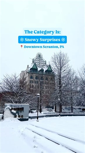 Downtown Scranton, PA - Winter Edition ☃️ Cozy vibes all day long in Lackawanna County! 🧣❄️ #VisitLackawannaPA Stay safe and be sure to tag us in your snowy views! 📸 #scrantonpa #downtownscranton #nepa #visitpa #firstsnow #winterstorm #pennsylvania #lackawannacounty | Lackawanna County Visitors Bureau