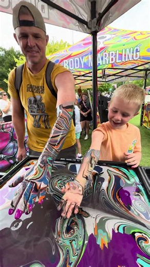 Body Marbling Paint Dip by BLVisuals at Return to the River Festival 187