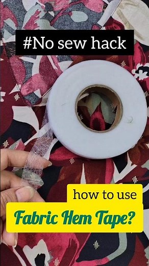 How to use fabric Hem/Fusion Tape on clothes #shorts #nosew