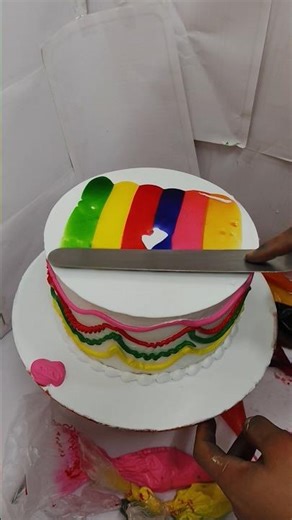 Best rainbow colour cake design #youtubeshorts ##trending #ytshorts shorts #cake