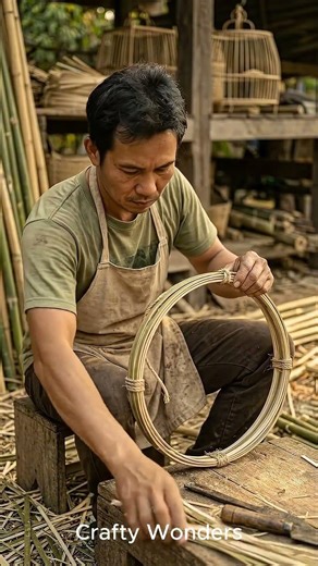 Building a Stunning Bamboo Bird Cage by Hand Full Craft Process from Scratch #handmade