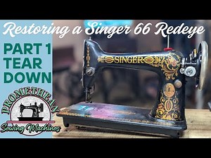 Taking apart a Stuck Singer 66 Redeye Sewing Machine for Restoration