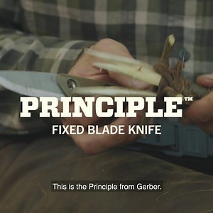 The American-made Principle is everything you want in a bushcraft style fixed blade, from it's 90 degree firestriking spine, zero edge scandinavian grind, triple mounting sheath system, and 420HC steel. Learn more: bit.ly/39yfe7G | Gerber Gear