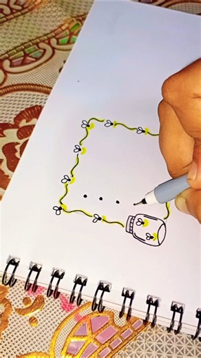 ✨paper note doodle 🔥❤️ | Bullet journal #art #shorts #drawing