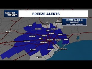 Weather Impact: Freeze Warning issued for portions of southeast Texas