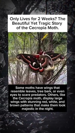 Only Lives for 2 Weeks? The Beautiful Yet Tragic Story of the Cecropia Moth