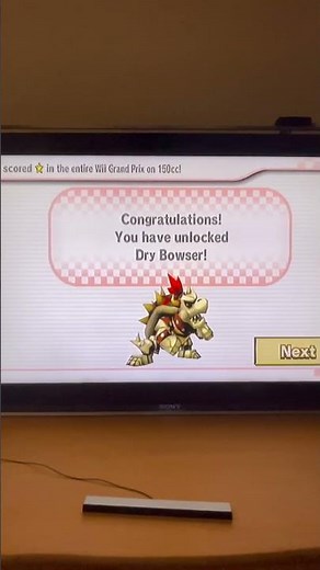 I unlocked Dry Bowser in Mariokart Wii