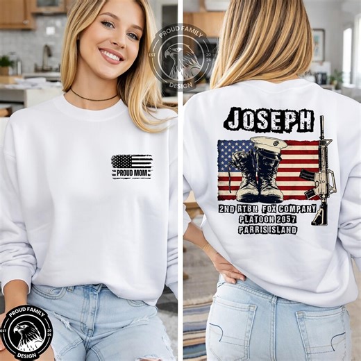 Personalized USMC Boot Camp Grad Sweatshirt: Proud Family Gift Marine Hoodie - Etsy