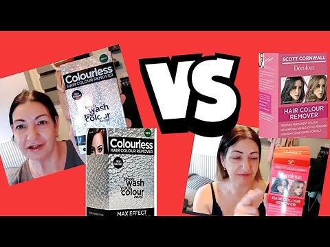 COLOURLESS HAIR COLOUR REMOVER MAX VS SCOTT CORNWALL DE-COLOUR SUPER STRENGTH DID THEY WORK????