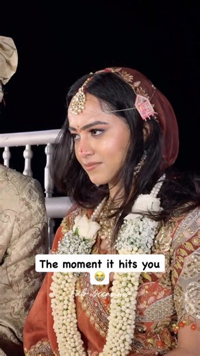Bride trying to hold her Tears during Wedding | Beautiful Bride | Wedding Emotions | Lehenga | OOTD