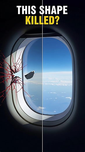The Deadly Mistake That Made Airplane Windows Round....#facts #airplane #shortfeeds #usa