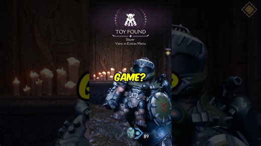 Discovering the Doom Slayer's toy in the Doom games #videogames #doomdarkages #doom #doometernal