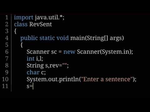 Java program to reverse a sentence 🥀 #java #computerscience 