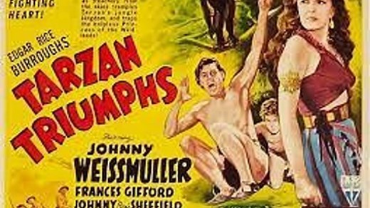 Tarzan Triumphs (1943) Johnny Weissmuller, Frances Gifford, Johnny Sheffield