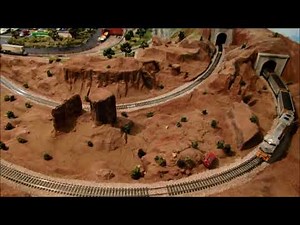 HO Scale DCC model train Layout with Faller Car System-Colorado