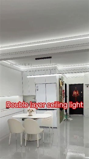 12K views · 251 reactions | Double-layer linear light. #lamp #light #led #lightingdecor #homedecor #homedecoration #interiordesign #homeowners #interiordesigner | Sparkle Star LED Profile | Facebook