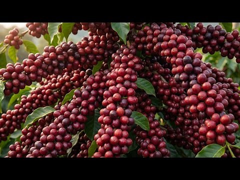 How Coffee Is Grown | From Coffee Tree to Coffee Fruit | HOW FOOD IS GROWN