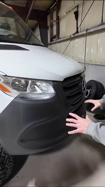 Mercedes Sprinter Bumper Upgrade #vanbuild #vanlife #shorts