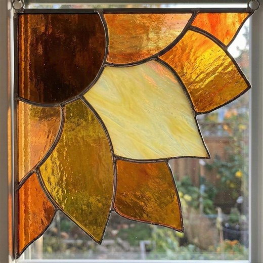 Corner Flower Stained Glass Pattern, DIY Stained Glass PDF Template, Suncatcher PNG - Etsy
