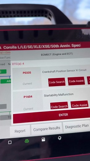 This is always an unclear situation. #toyota #p0335 #battery #crankshaftpositionsensor #diag