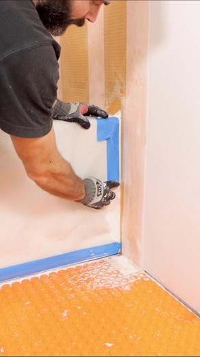 182K views · 931 reactions | Bathroom shower wall waterproofing tips…I apply KERDI-FIX to the tub then mortar to the KERDI-BOARD. It’s important to use the correct trowel, in this case the KERDI trowel. Then I embed KERDI-BAND into both materials. This waterproofs the tub to the wall and stops any chance of mold or mildew in the stud bay  #ShowerRemodel #bathroomremodel #schlutersystems #homerepairtutor | Home Repair Tutor | Facebook