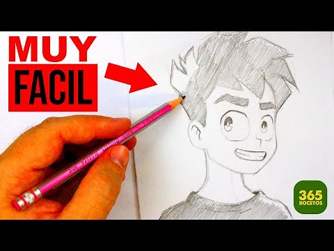 COMO DIBUJAR UNA CARA ANIME 🔥dibujos faciles 🔥 dibujos para dibujar a lápiz con 365 BOCETOS