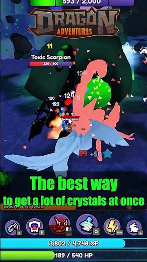 The best way to get a lot of crystals at once during the Galaxy Event in Dragon Adventures #roblox