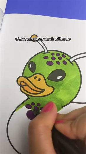 Color an Alien Rubber Duck with me!
