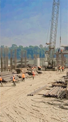 “Watch the complete bridge construction process from start to finish! 🌉👷‍♂️🔨 Full video coming 🎥✨”