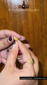 1M views · 10K reactions | Gold Changeable Stone Jhumka From Sri Venkateshwara Jewellers. To message the brand and shop this design,  CLICK HERE :https://blog.southindiajewels.com/2025/10/25/gold-changiable-stone-jhumka-from-sri-venkateshwara-jewellers-3/ For more trending designs, visit our blog www.blog.southindiajewels.com #jewellery #southindiajewels | South India Jewels | Facebook