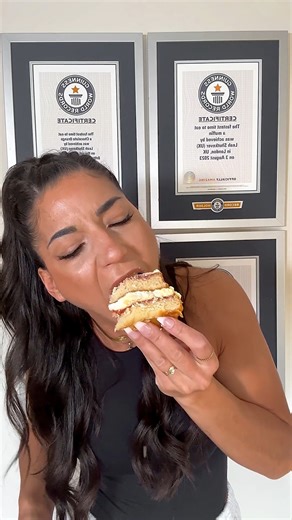 Speed eating champion Leah Shutkever holds multiple Guinness World Records titles for her ferocious food challenges. Today it's our 70th birthday, the perfect time for a big slice of cake 🎂 We’re celebrating our 70th anniversary this month with record holders from around the world #GWR70 | Guinness World Records