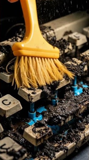 Satisfying ASMR: Deep Cleaning The Dirtiest Keyboard ⌨️🫧