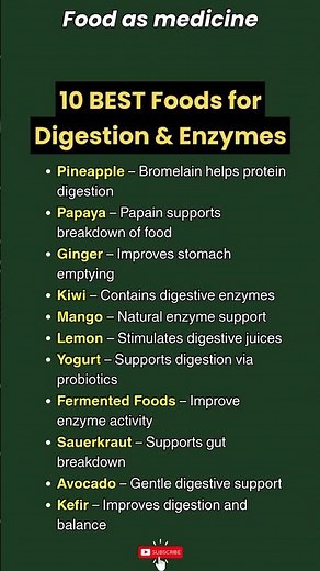 10 BEST Foods for Digestion & Enzymes