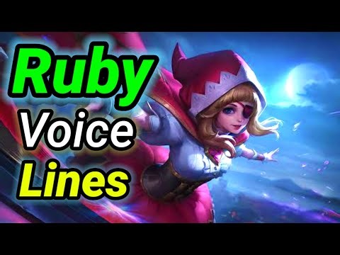Ruby voice lines and quotes \\ Dialogues with English Subtitles | Mobile Legends MLBB