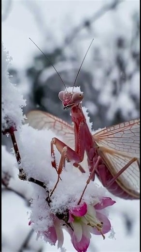 First Snow Wondering Orchid Mantis