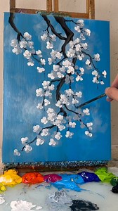 31K views · 372 reactions | Step-by-Step for Beginners / Cherry Blossom Painting | Painting Skills | Facebook