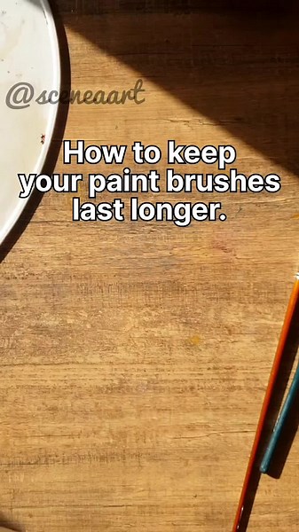 how do u take care of your brushes ? #canvaspaintingideas #fypシ゚viral #art #acrylicpaintingartists #acrylicpaintingartist