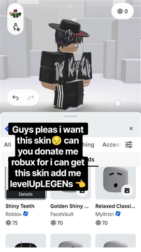 pls 5 or 10 robux donate me