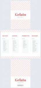Ice Cream Menu Template