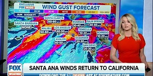 Santa Ana winds increase wildfire danger in Southern California | Latest Weather Clips | FOX Weather