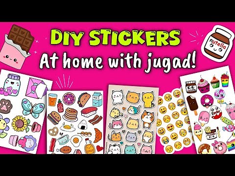 Cutest 🎀 DIY Stickers at Home with (6 Hacks! ) Just jugad!💡