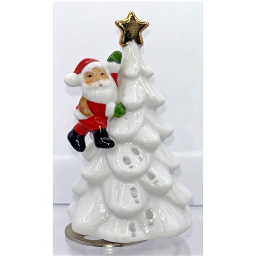 VTG 1970s Rotating Music Box Santa Footprints Christmas Tree Ceramic Japan WORKS - Etsy
