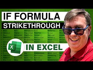 Excel - Excel Formula To Recognize Strikethrough Formatting - Episode 1917