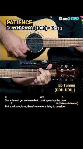 Patience - Guns N’ Roses (1989) Easy Guitar Chords Tutorial with Lyrics Part 3 SHORTS REELS