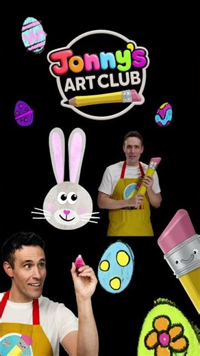 Watch Jonny & Pencil Pencil Bring an Easter Bunny Drawing to Life! 🐰✨🎨 Art for Kids #JonnysArtClub