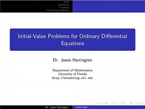 Elementary Theory of Initial-Value Problems