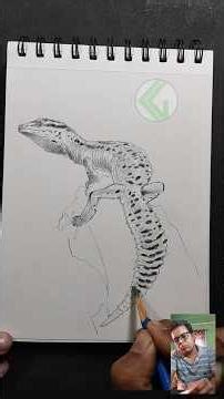 lizard drawing easy step by step #shortsvideo #lizard #leopard #art #sketch #pencildrawing #drawing