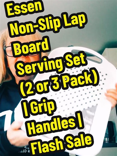 Unscribed TikTok Shop find! Upgrade sofa dinners with these Essen lap board serving sets. Non-slip surface grip handles = no more balancing plates on your knees! ✔️ 2 pack or 3 pack ✔️ Non-slip surface ✔️ Easy grip handles ✔️ Colours: Black & White, Blue & White, Green & White, Grey & White Perfect for movie nights, snacks, kids’ meals, or working from the sofa. ⚡ Flash sale on now! Don’t miss out! @Keplin #TikTokShopFinds #Unscribed #LapBoard #LapTray #HomeEssentials